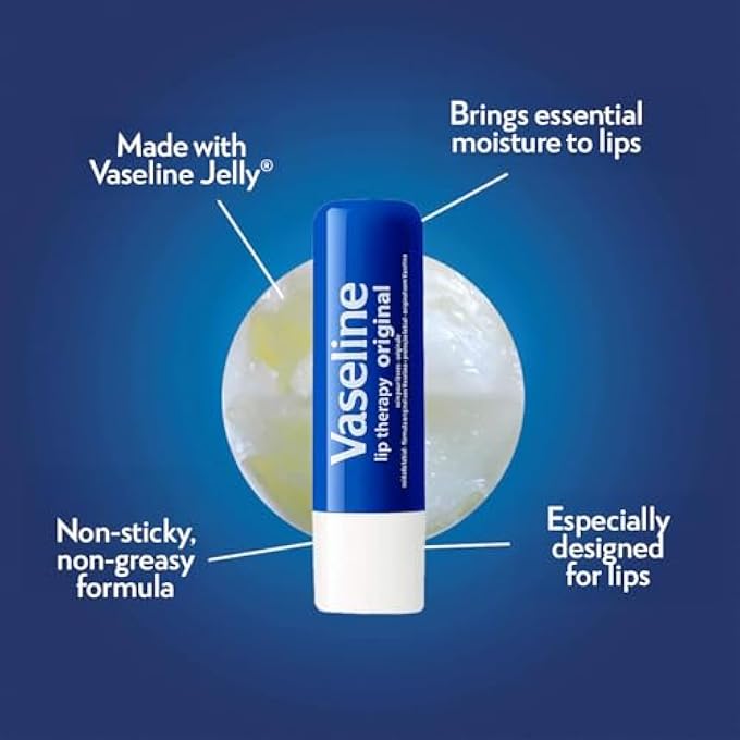 Vaseline LIP THERAPY ORIGINAL 8-PACK  MOISTURIZING LIP BALM FOR VERY DRY LIPS, 0.16 OZ EA - Image 4